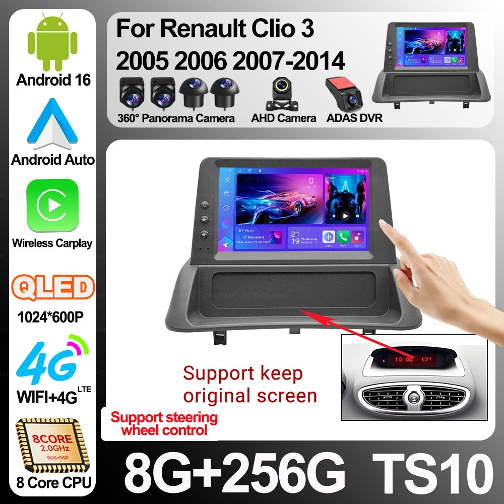 7 Inch For Renault Clio 3 2005 2006 2007 2008 2009 2010 2011 2012 2013 2014 Car Radio Andr | AUTOKITSHOP