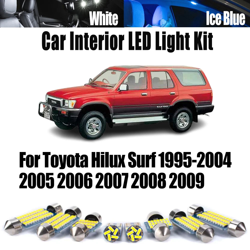 LED Interior Light Kit for Toyota Hilux Surf 1995-2005 - Canbus Dome Map Door Trunk Bulbs | AUTOKITSHOP