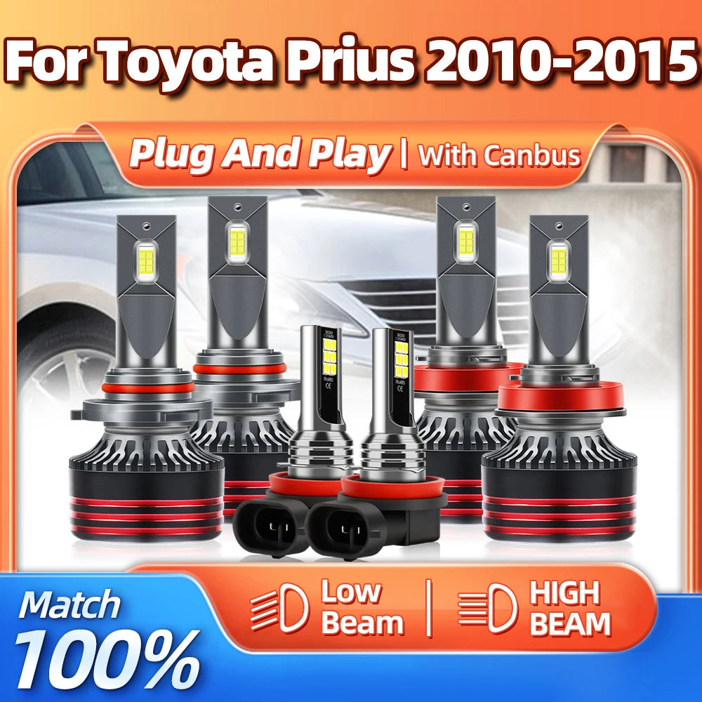 360W 60000LM LED Car Headlight 6000K White Auto Fog Light 12V Auto Headlamps Bulb For Toyo