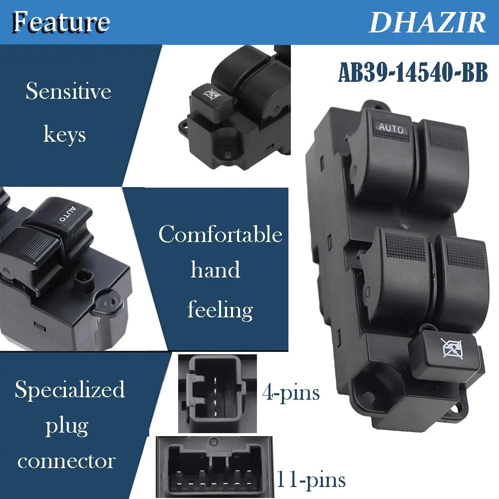 AB39-14540-BB Car Master Power Window Switch LHD/RHD Driver Side for Ford Ranger for Ford AB39 2012-2015 - Automotive LE
