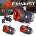 Inlet 51mm 60mm AR exhaust AustinRacing universal Muffler Pipe Exhaust Pipe Tail Pipe Orange Tip - Automotive LED Light