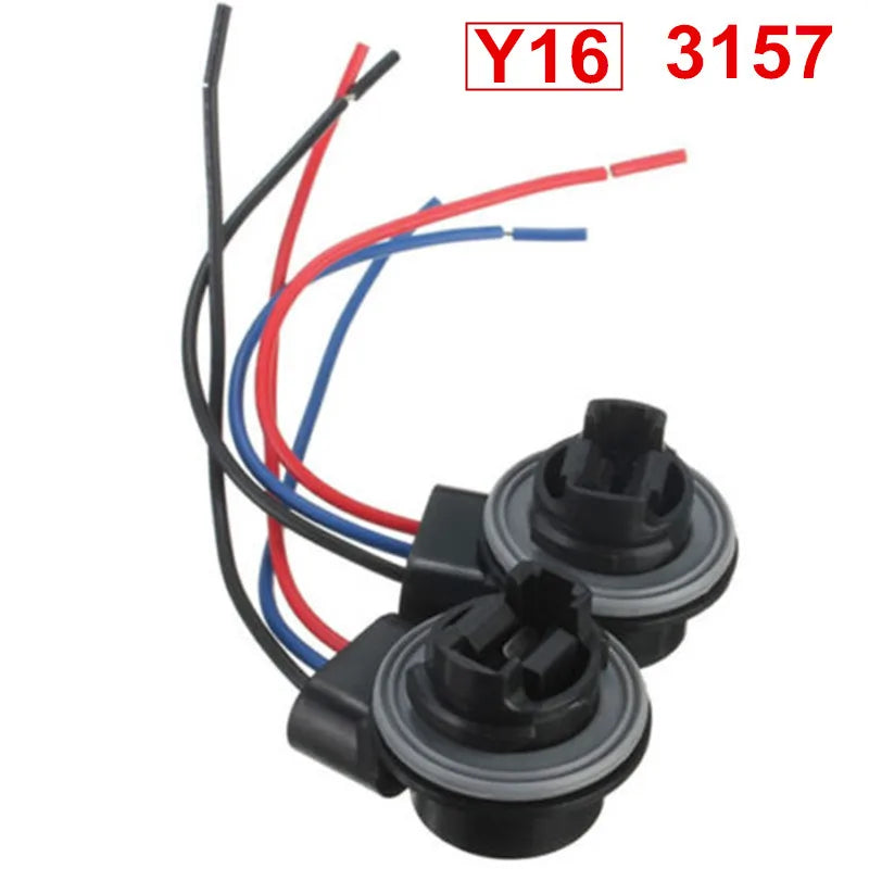 T20 T25 3157 3156 LED Bulb Socket Harness Wire BA15S P21W 1157 P21/5W Brake Signal Light L