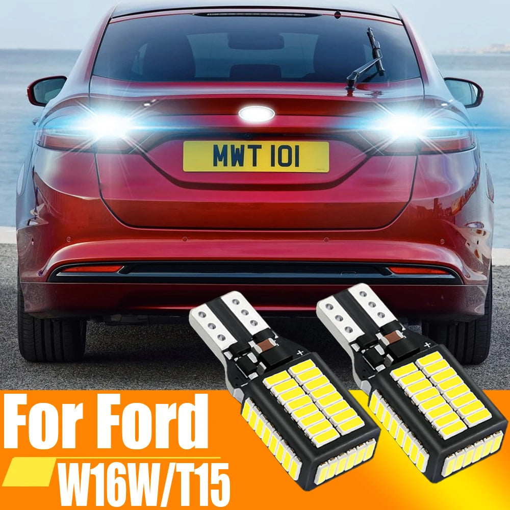 W16W T15 921 912 LED Canbus Reverse Light Bulbs On Car White Back Up Lamp 12v For Ford Mon