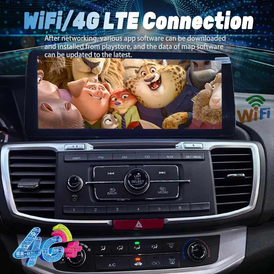 12.3inch Android Screen Head Unit For Honda Accord Inspire 2018-2021 Stereo Car Radio Mult