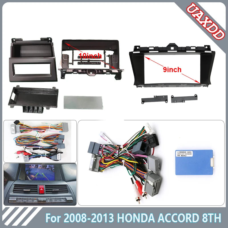 For Honda 2008-2013 Accord Radio Android Stereo Frame Panel Fascia Dashboard Audio Multime