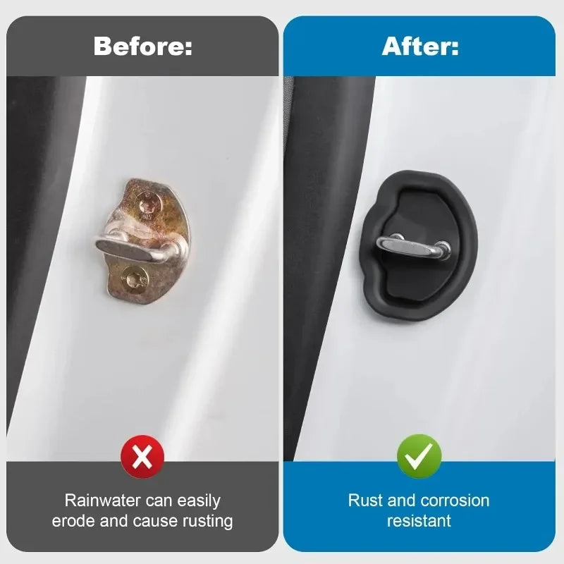 Car Door Shock Absorber for Tesla Model Y Model 3 Car Door Lock Protector Silicone Silent Car Do - Automotive LED Light