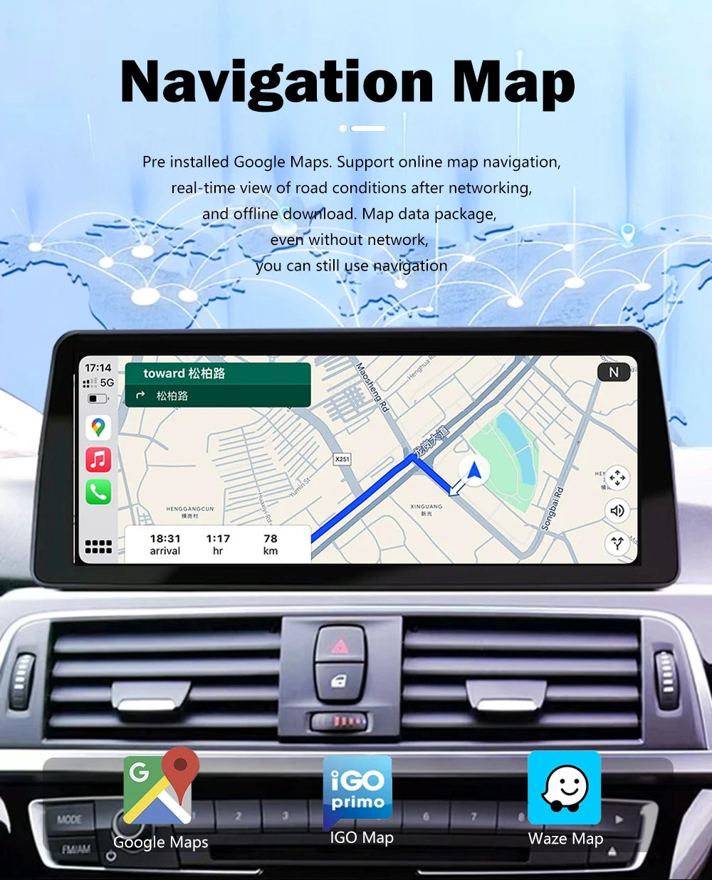 Car Carplay Auto Stereo Android Auto 12.3 Inch For BMW 1 Series F20 F21 2011 - 2018 Speake