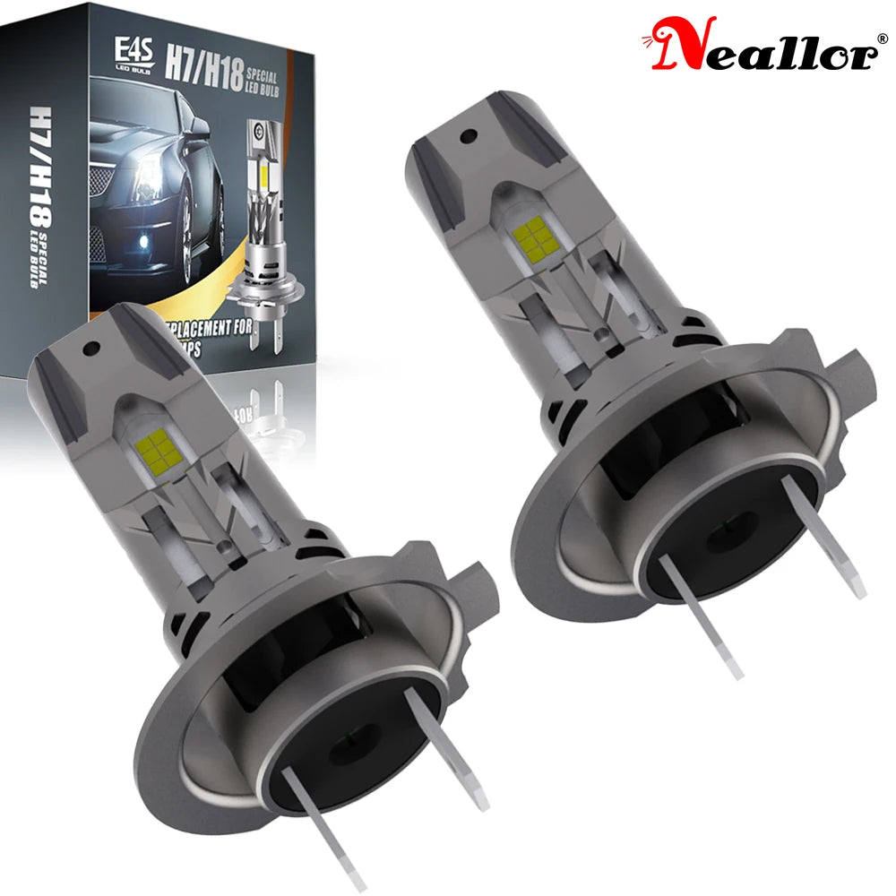 2x H7 Led Canbus No Error Headlight 360 ° H18 Car Bulbs 12v 55w Diode Lamps High Power For