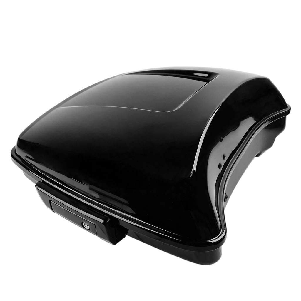 Motorcycle Black Razor Tour Pak Trunk Hard Luggage With Latch For Harley Touring Road King Stree - Automotive LED Light