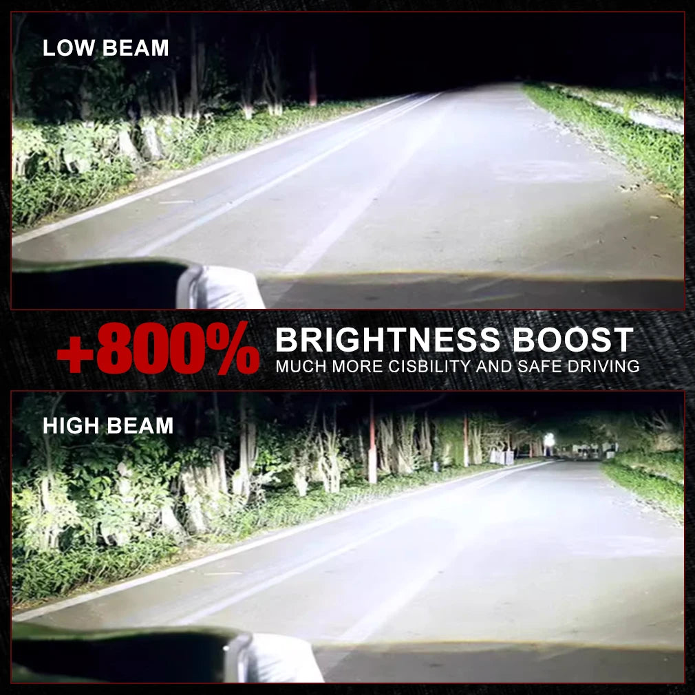 30000LM H4 LED Headlights 48pcs 3570 CSP Chips Turbo Fan Canbus 9003 H4 led Bulb Lamps for