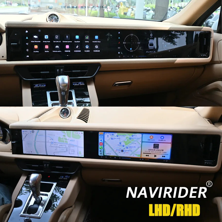 RHD For Porsche Cayenne 2010-2016 Upgraded Interactive Multimedia Video Player 12.3+12.3In | AUTOKITSHOP