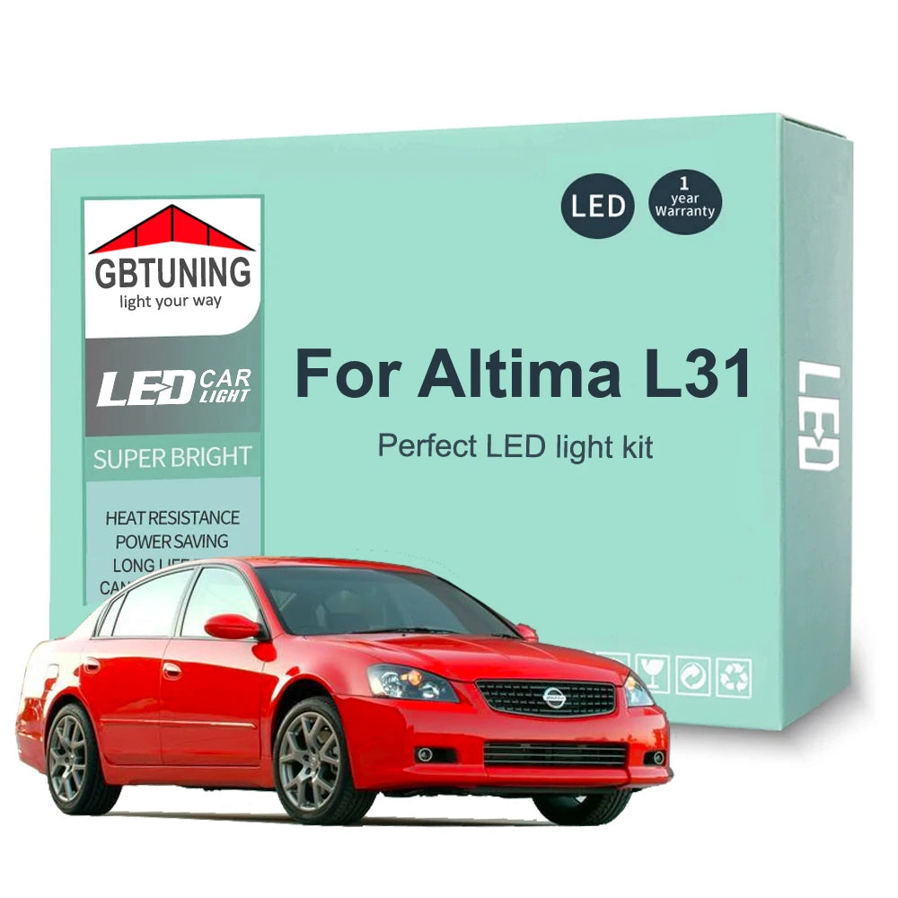 14-Piece LED Interior Light Kit for Nissan Altima L31 - Canbus Error-Free Bulbs | AUTOKITSHOP