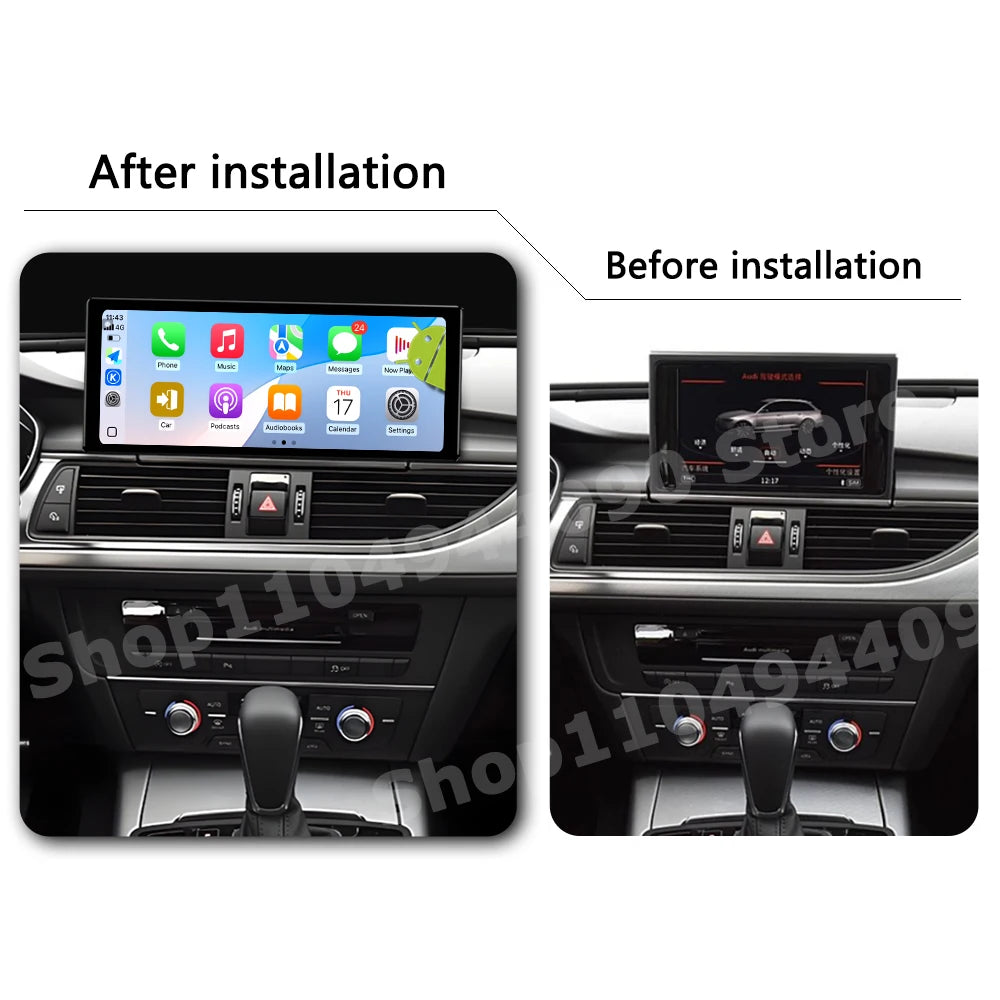 Android OS Touch Display for Audi A6L 2012 - 2018 Car Radio Multimedia Player BT Wireless