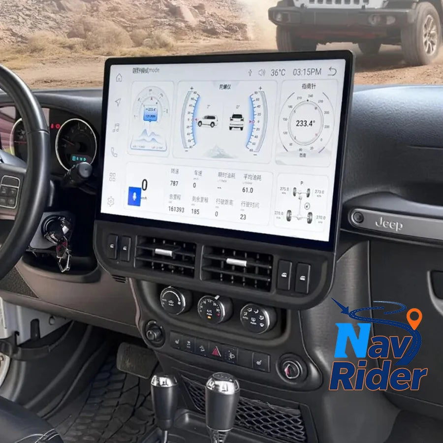 Wireless Carplay Android Auto Stereo Navigation GPS For Jeep Wrangler 2011-2017 Multimedia | AUTOKITSHOP