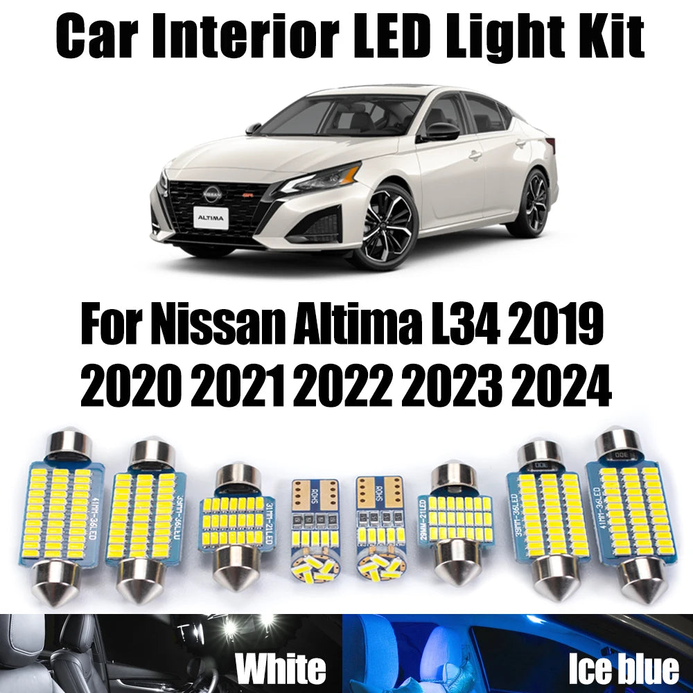 13-Piece LED Interior Light Kit for Nissan Altima L34 - Canbus Error-Free Bulbs | AUTOKITSHOP