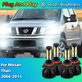 Car Headlight LED Lamp High Low Beam HB3 HB4 Light Bulbs 180W For Nissan Titan 2004-2015 2