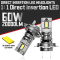 H7 LED Car Headlight Bulbs 1:1 Size Mini Turbo Head Lamp 60W LED Auto Lamps 6500K White 12