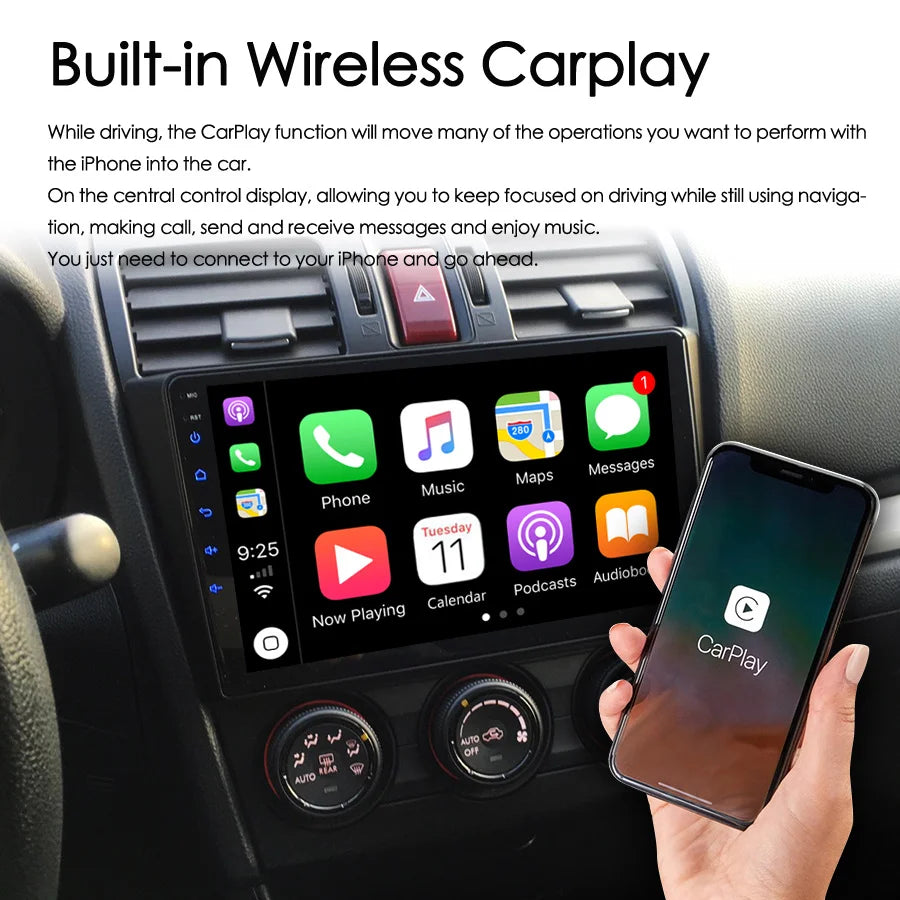Car Radio GPS Navigation For Subaru Forester SJ 2012 - 2015 Android 14 AI Voice Multimedia