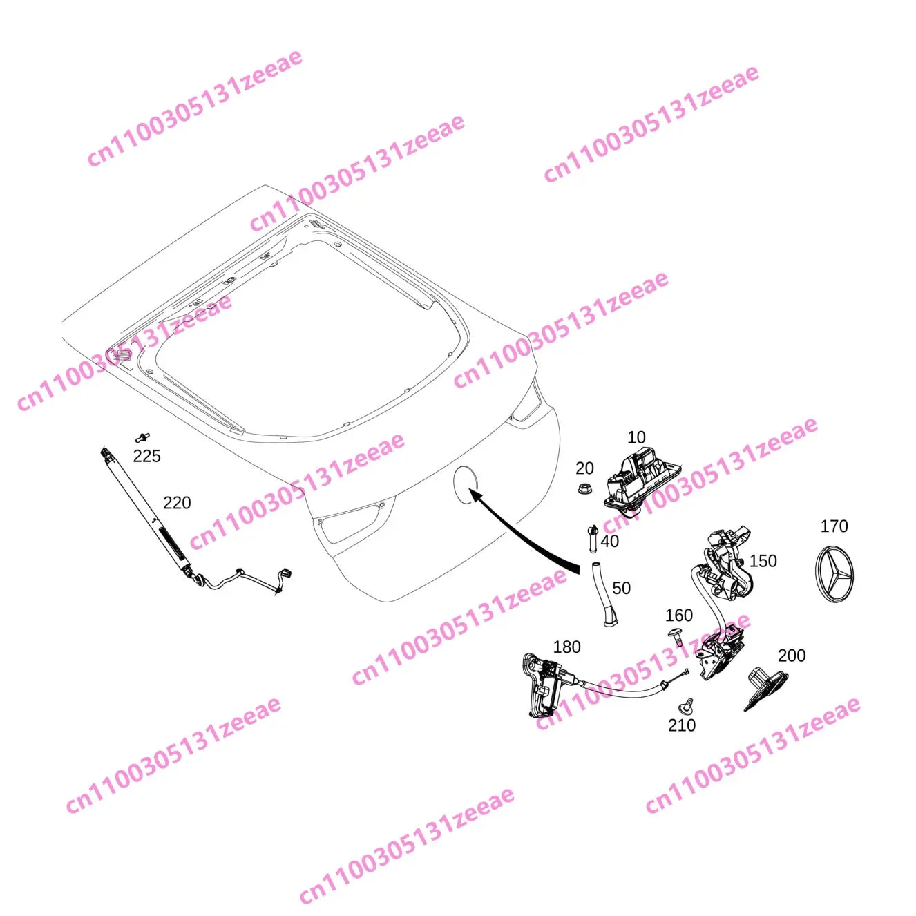 Electric Trunk Strut For Benz GLE Coupe C167 2020-2023 Rear Tailgate Strut Electric Suppor | AUTOKITSHOP