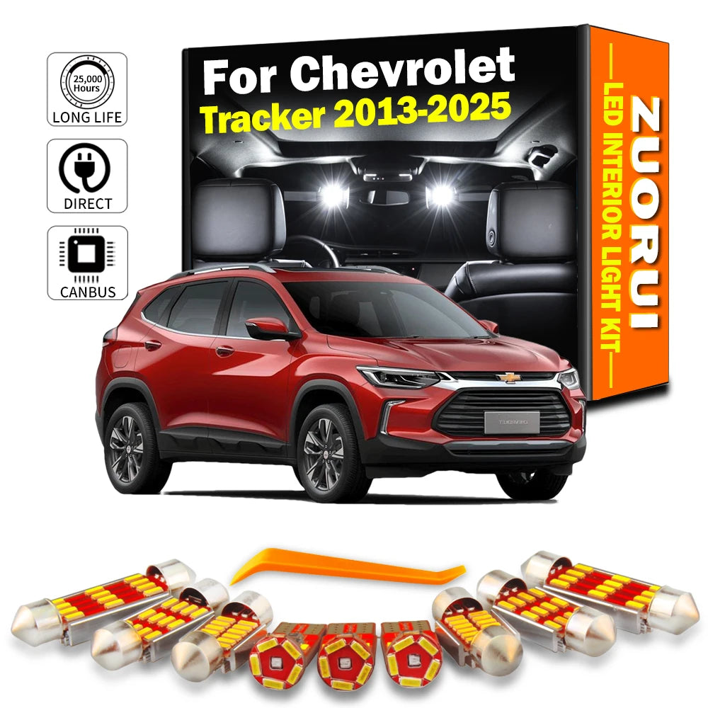 LED Interior Light Kit for Chevrolet Tracker 2014 -2019 - Canbus Dome Map Door Trunk Bulbs | AUTOKITSHOP