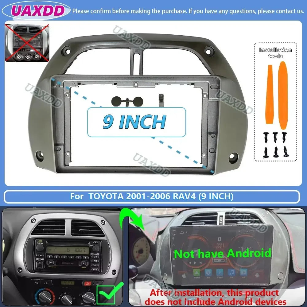 For 2006-2013 Toyota rav4 9 inch radio android stereo frame panel fascia dashboard audio p