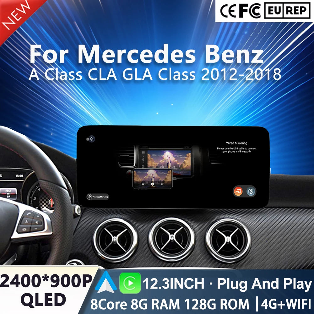 Car Radio Multimedia Player For Mercedes Benz A Class CLA GLA Class 2012 2013 2014-2018 Na | AUTOKITSHOP