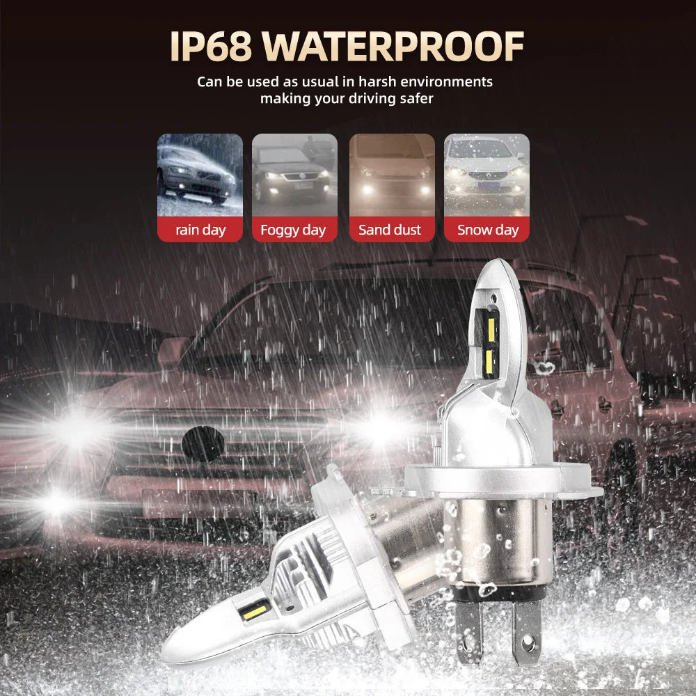 H4 LED Headlight Bulb 10000LM Motorcycle Head Lamp 12V For Kawasaki Ninja ZX9R 1994-1996 1