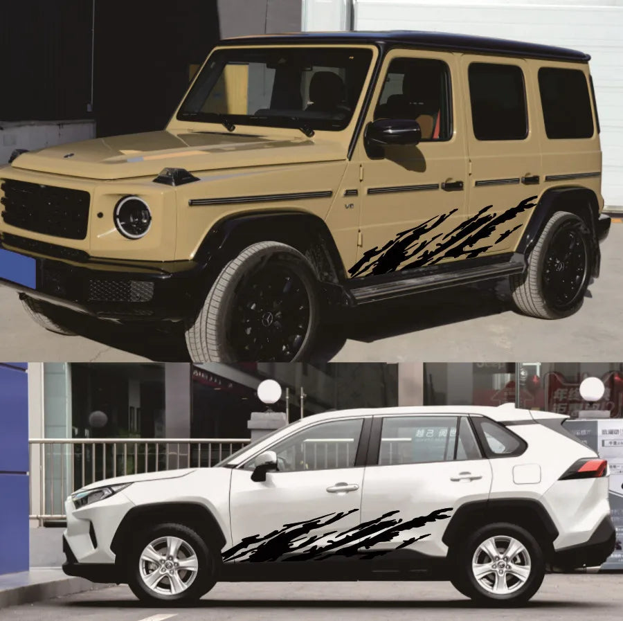 Black Car Decal Mud splash Graphics for Truck off-road 4x4 Side Door