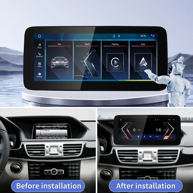 12.3'' Touch Screen Display Stereo For Mercedes Benz E260/300 Class W212 Car Multimedia Pl