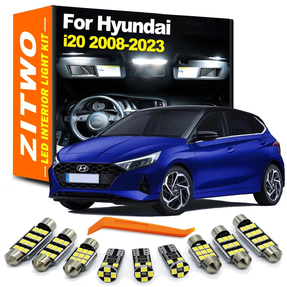 ZITWO LED Interior Dome Light Bulb Kit For Hyundai i20 MK1 MK2 MK3 N Line 2008 2009 2010- 2018 2019 2020 2021 2022 2023 Parts