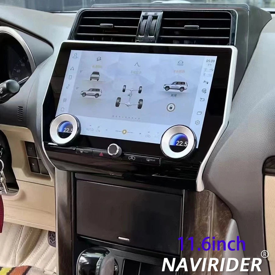 AHD Carplay BT Android 13 Navirider Car Radio QLED Car Multimídia Player HU For Toyota Pra