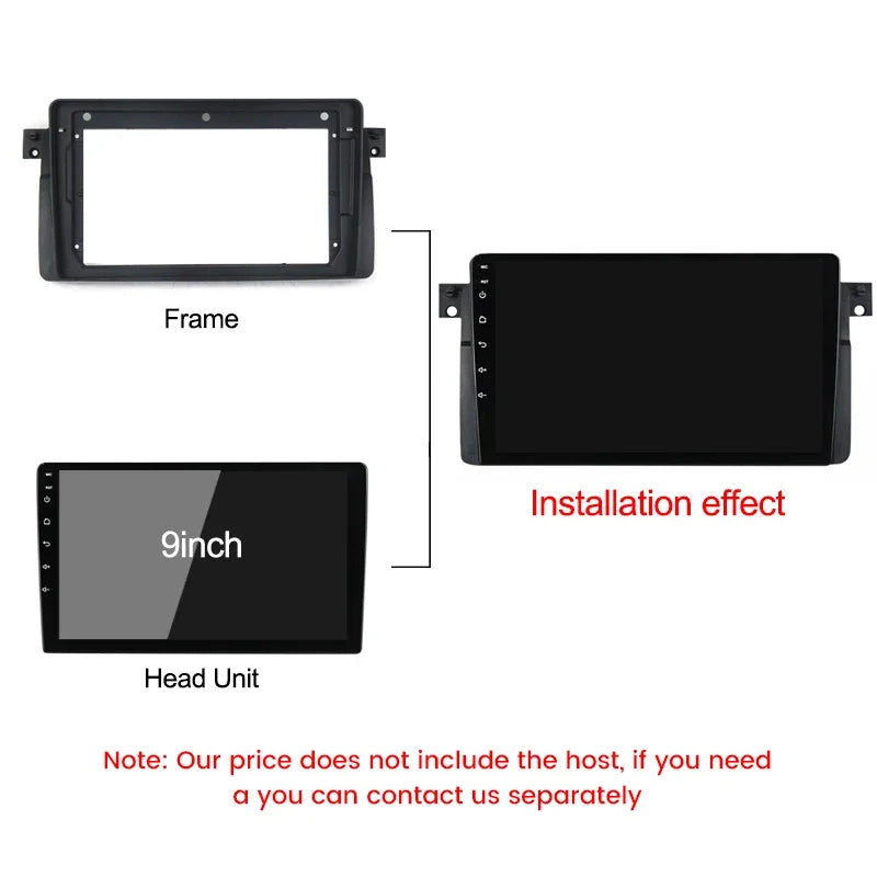 2 DIN Android Car Radio Frame for Bmw E46 M3 318i 320i 325i 330 335 1998-2006 Multimedia P | AUTOKITSHOP