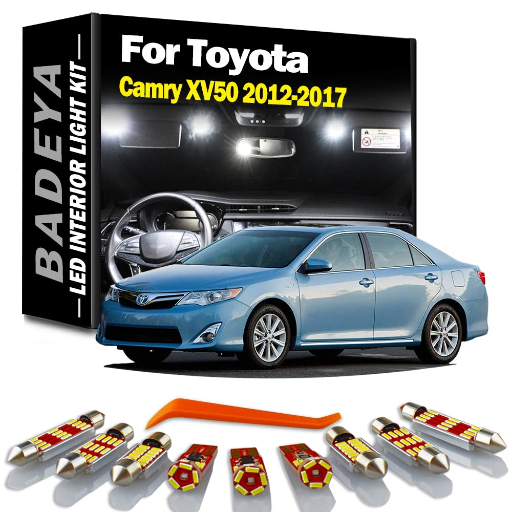 LED Bulbs Interior Map Dome Door Light Kit For For Toyota Camry XV50 MK7 2012 2013 2014 20