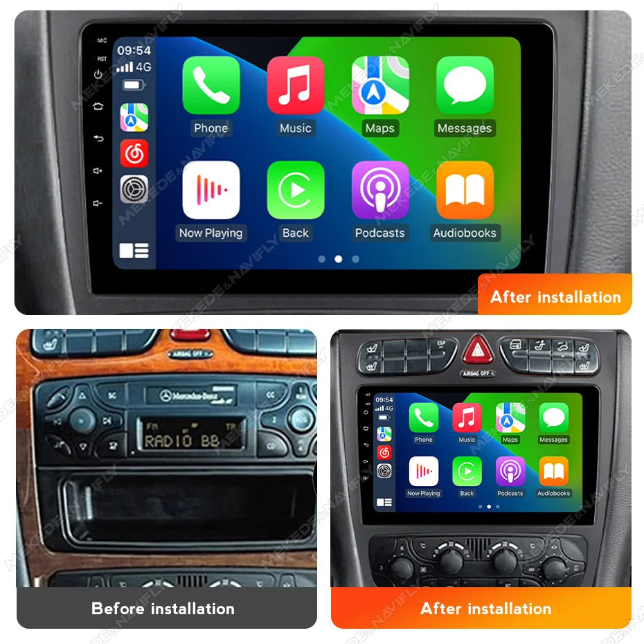 IPS Touch Screen 9inch Car Radio For Mercedes Benz C Class CLK W203 W209 2000 - 2005 Carpl