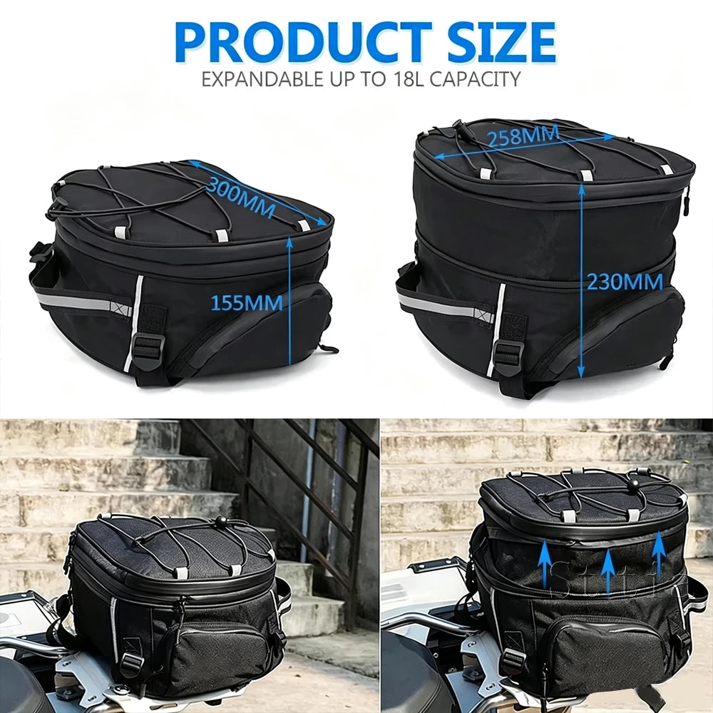 Motorcycle Waterproof Tail Bag Multi-functional Durable Rear Seat Bag High Capac for Seat R1300 2023-2025 - Automotive L