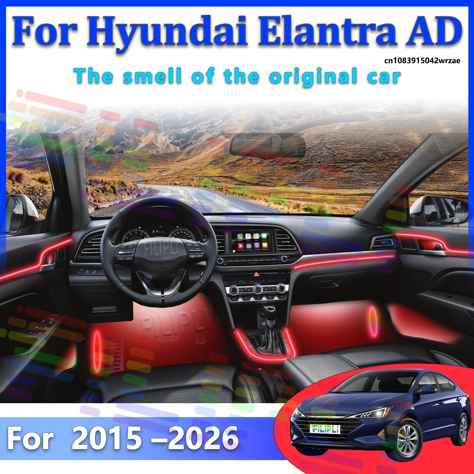 64 RGB - Neon Strip - for Hyundai - App Control - Car Interior Lighting | AUTOKITSHOP