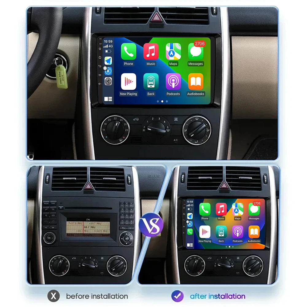 Car Radio For Mercedes Benz W169 W245 Viano Vito W639 Sprinter W906 Stereo Receiver GPS Na