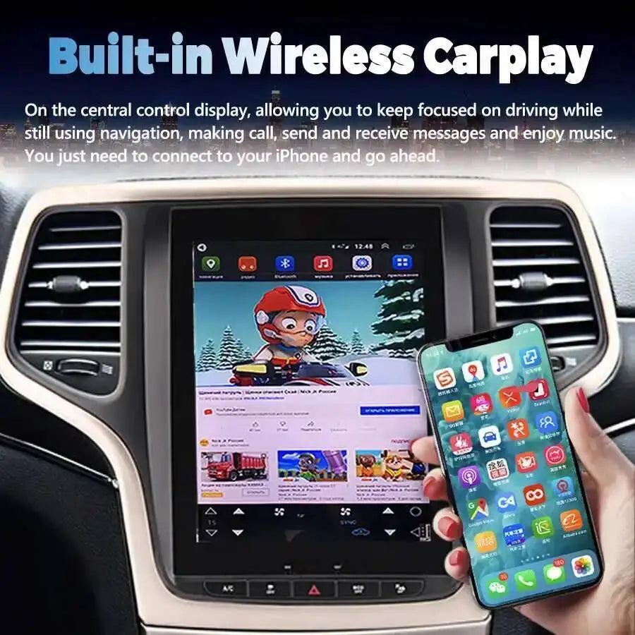 10.4inch Android Car Radio For Jeep Grand Cherokee 2014-2021 Multimedia Player Carplay Ste | AUTOKITSHOP
