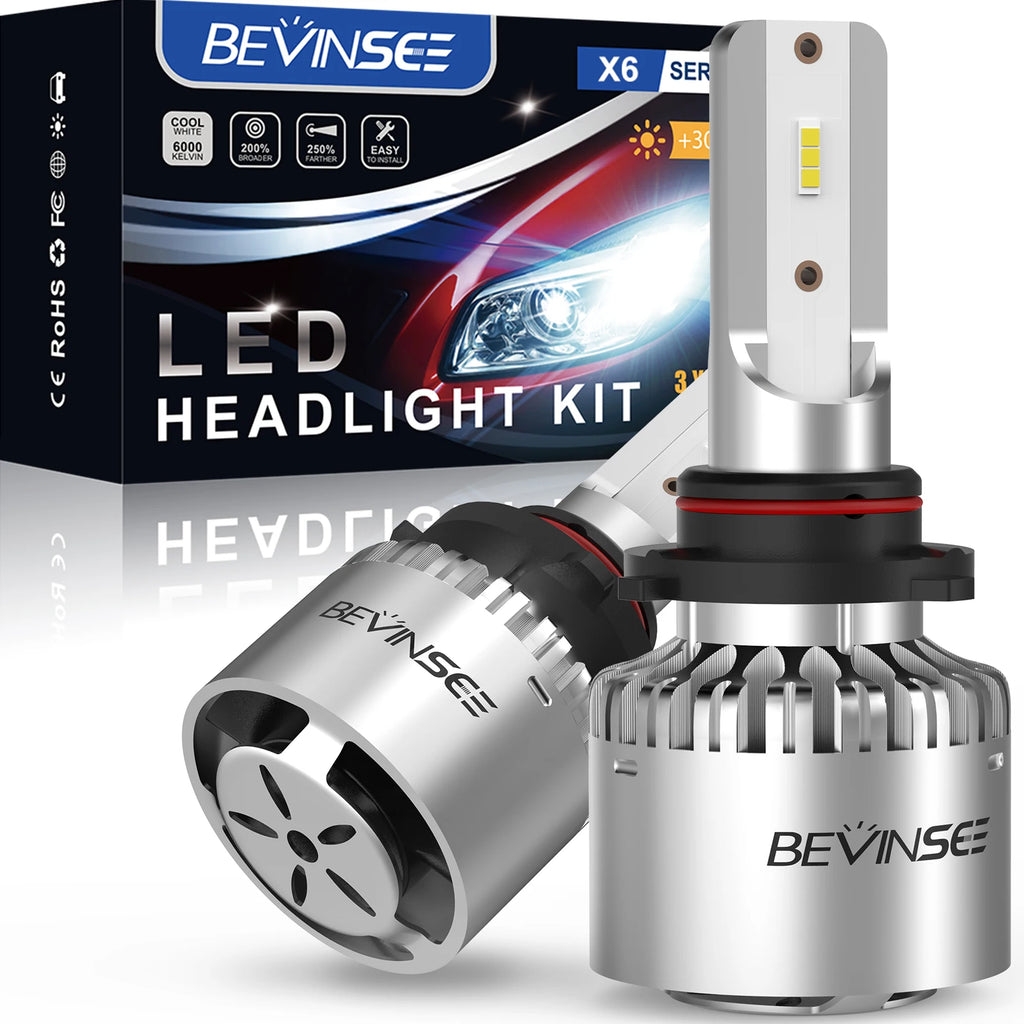 BEVINSEE 9006 HB4 LED Fog Light Bulbs 60W 6000K for VW for Golf Mk6 for Tiguan for Passat