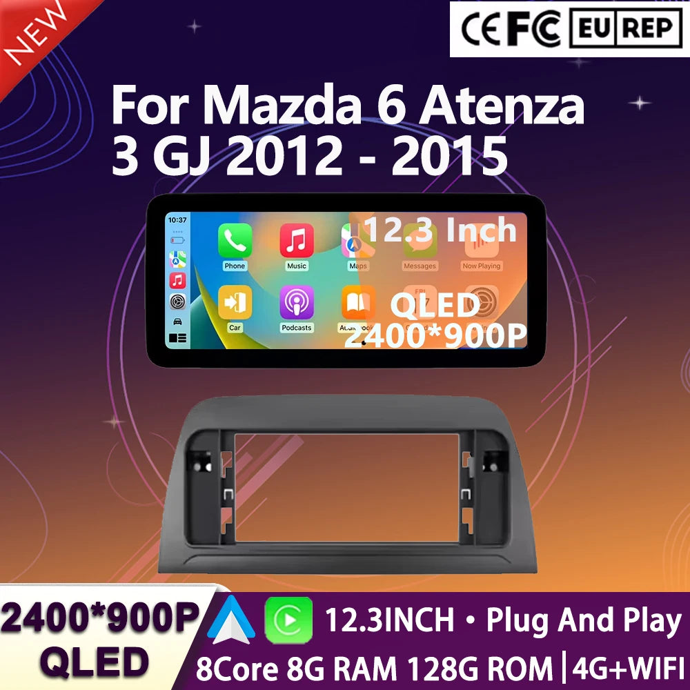for Mazda 6 Atenza 3 GJ 2012 - 2015 Android 15 Car Radio Auto DSP Carplay 4G WIFI GPS Navi | AUTOKITSHOP