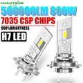 Upgraded H7 LED Headlight 7035 CSP CHIPS 500000LM With Fan Turbo H7 Car Light Bulb Wireles
