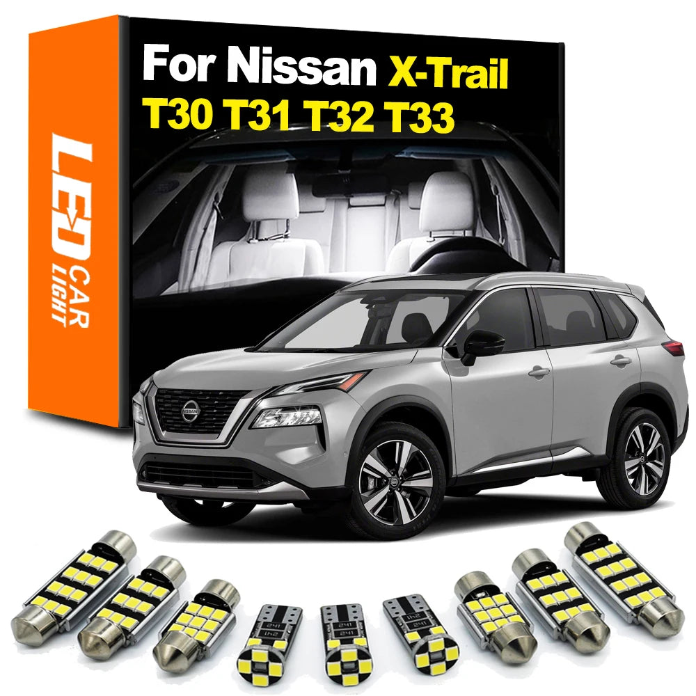 LED Interior Light Kit for Nissan X-Trail X Trail T30 T31 T32 2001-2018 - Canbus Dome Map Door Trunk Bulbs | AUTOKITSHOP