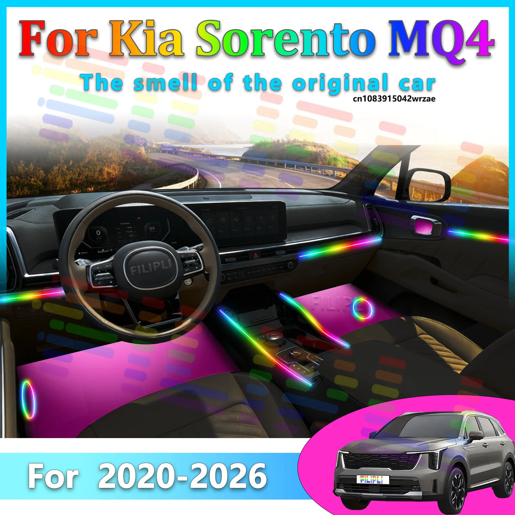 64 RGB - Neon Strip - for Kia MQ4 2020-2026 - App Control - Car Interior Lighting | AUTOKITSHOP