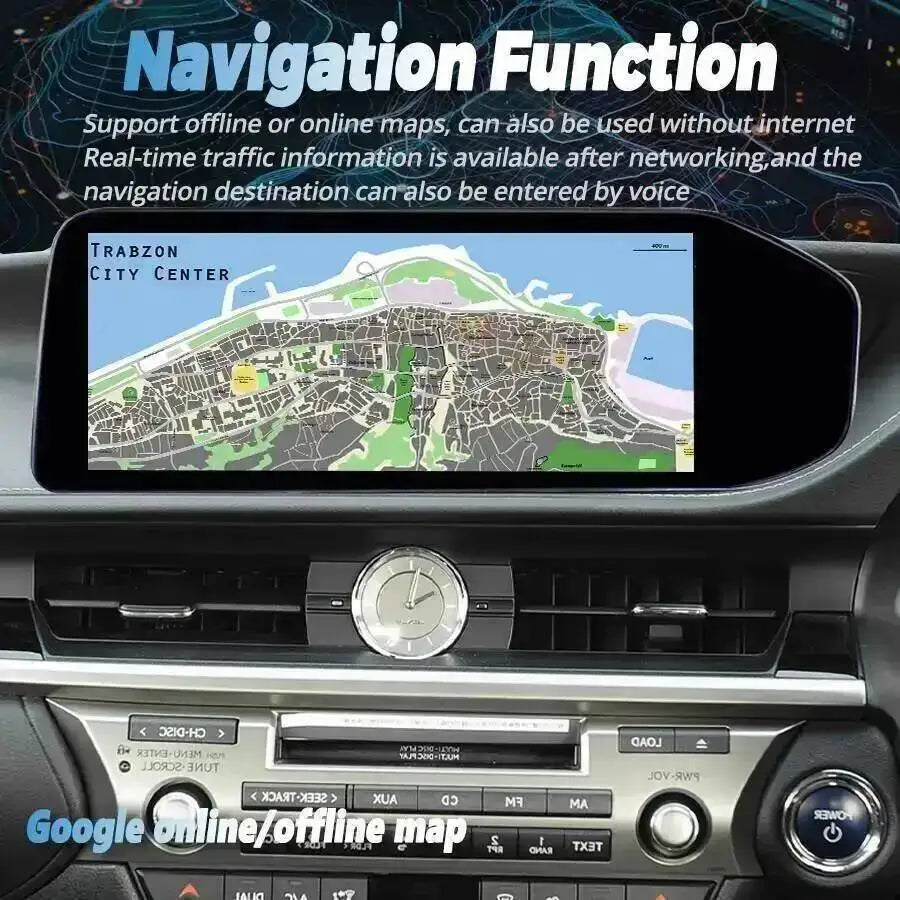 12.3inch 4G HU Stereo Navi Wireless Carplay For Lexus ES ES300 ES250 ES350 ES300h 2013-201