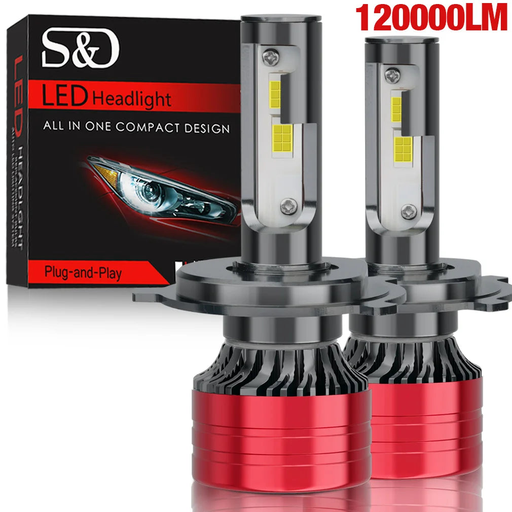 120000LM H7 Led Car Headlight Bulbs 3570 CSP H1 H3 H4 H8 H11 HB4 HB3 9005 9006 9012 HIR 52