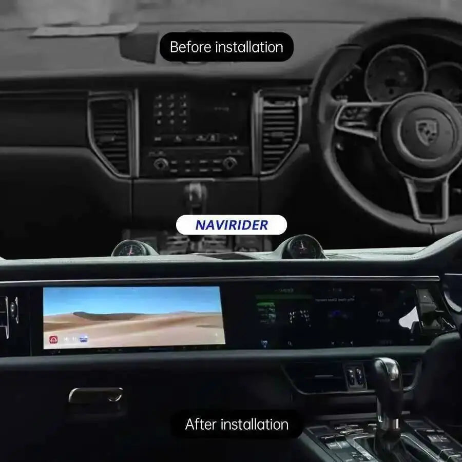 Android 15 GPS Navigation Radio For Porsche Macan 2010-2018 12.3Inch Dual screen Car Multi | AUTOKITSHOP