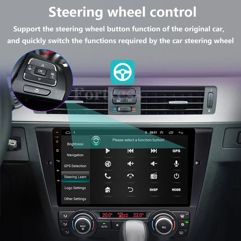 9" Android 16 Car Stereo Radio Carplay/Android Auto Touchscreen GPS Nav BT RDS For BMW 3 S