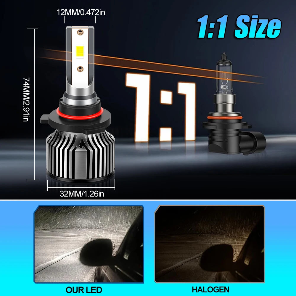 2/6Pcs LED Headlight Bulb Canbus 30000LM CSP Car Fog Light Plug and Play For GMC Yukon XL