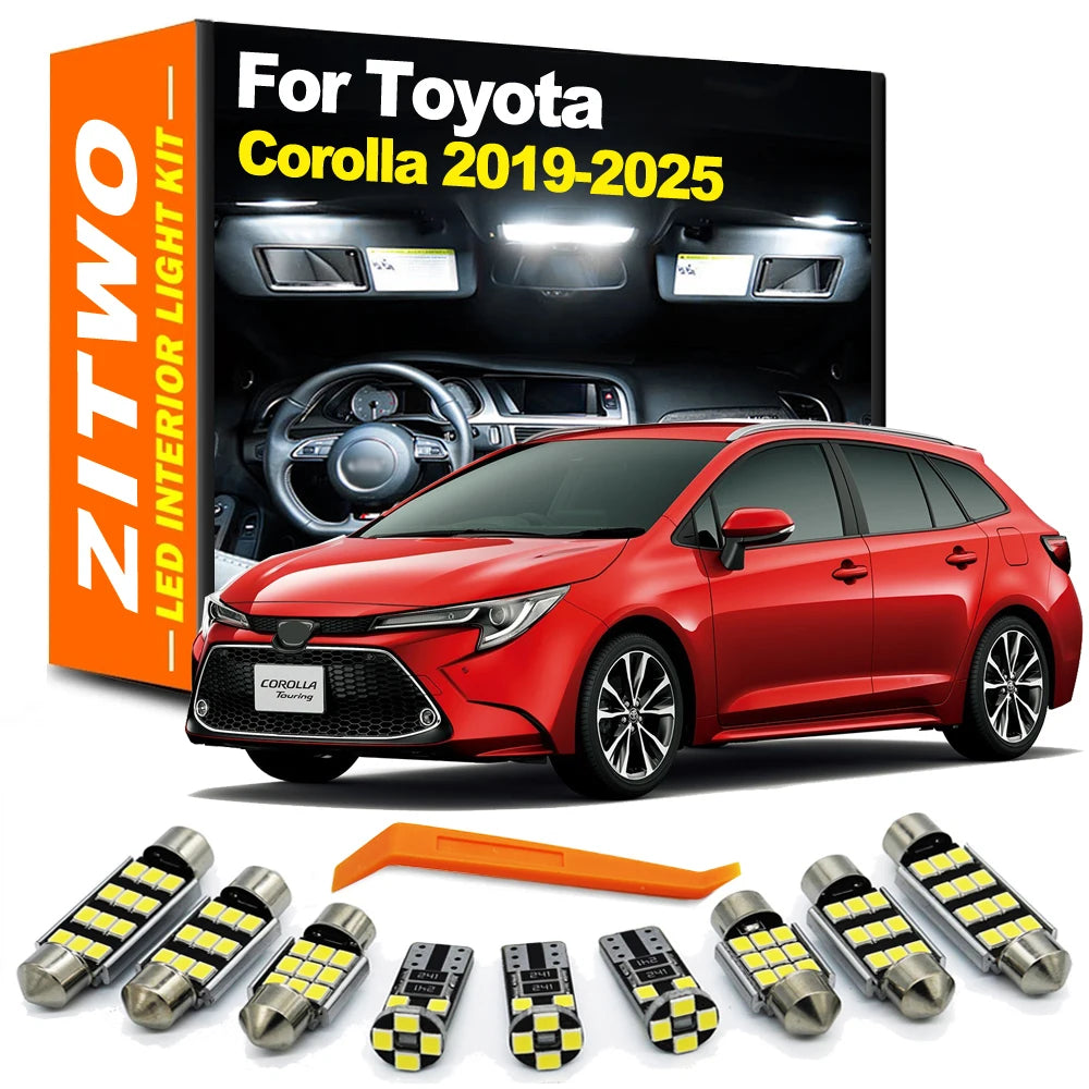 ZITWO 11Pcs Vehicle LED Bulb Interior Light Kit For Toyota Corolla Sedan Hatchback Touring 2019 2020 2021 2022 2023 2024 2025
