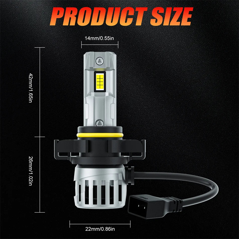 5202 H16(EU) Car LED Front Fog Light Canbus No Error 6000K Auto Accessories Fog Lights Bul